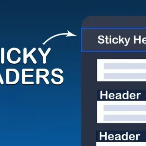 I want to implement a sticky header on my website. Can you provide an example of how to do that using CSS and JavaScript?