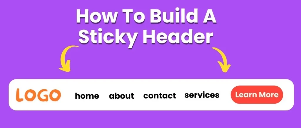 Front end development course, Building sticky header 