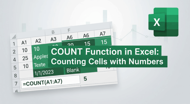 COUNT function in Excel