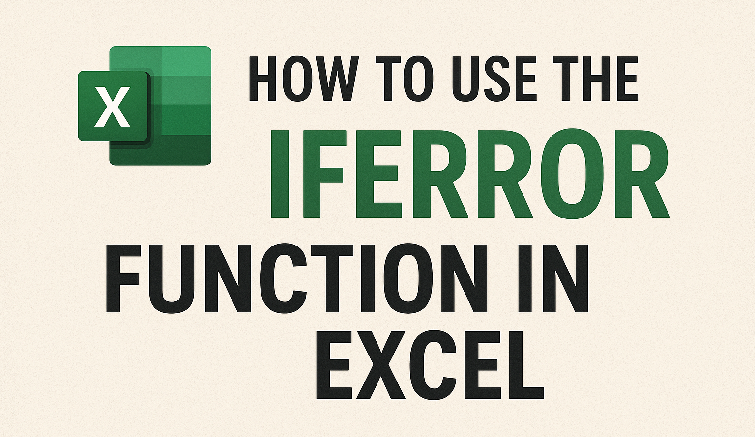 IFERROR Function in Excel