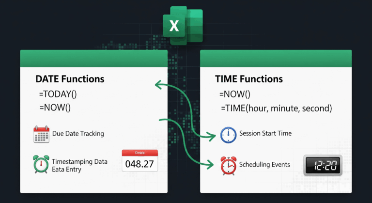  DATE and TIME functions in Excel