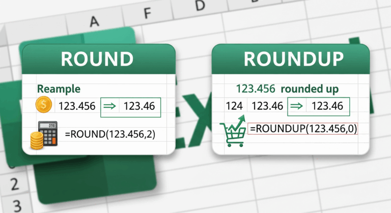 ROUND and ROUNDUP Functions in Excel