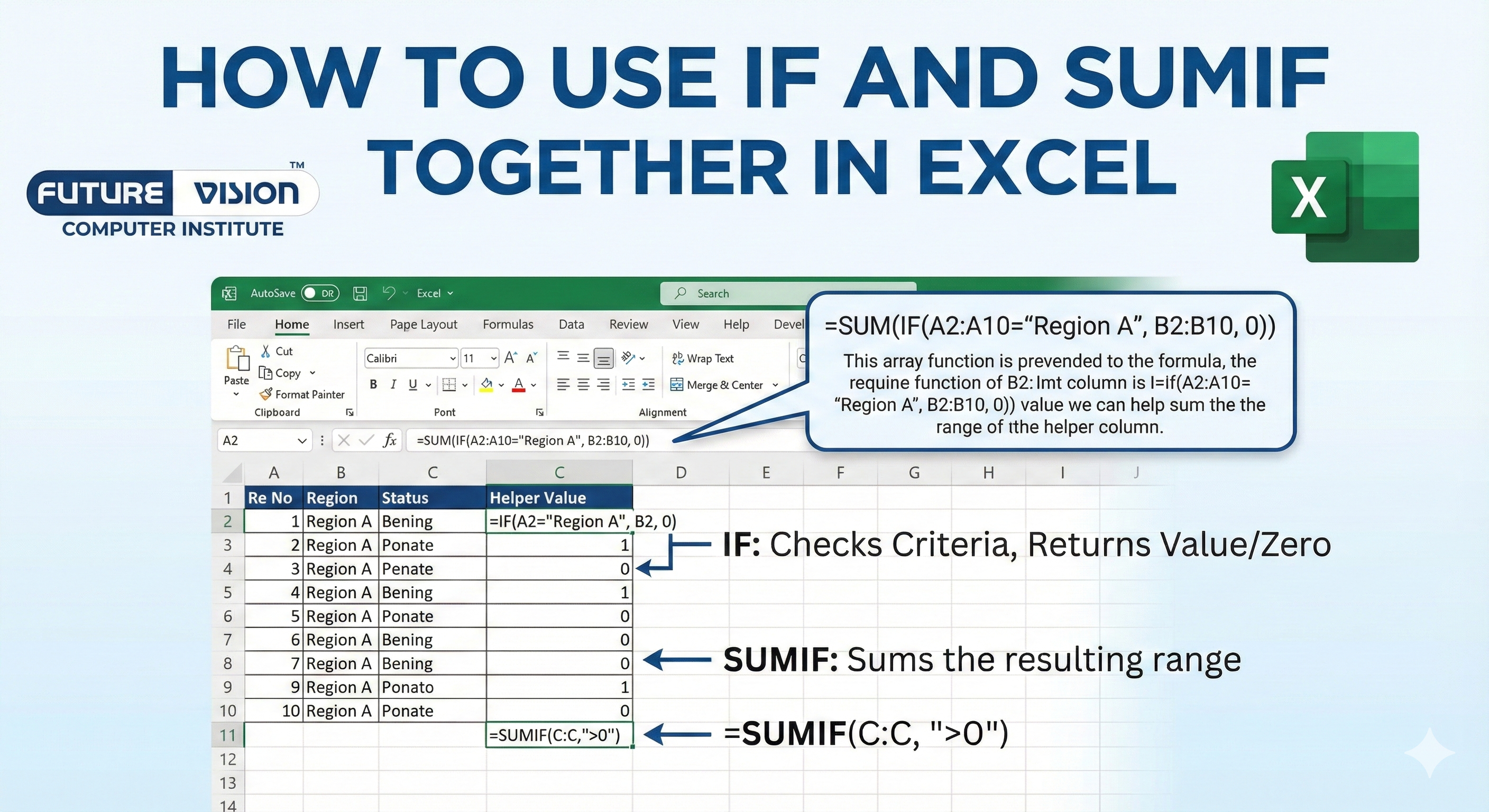 IF and SUMIF in Excel